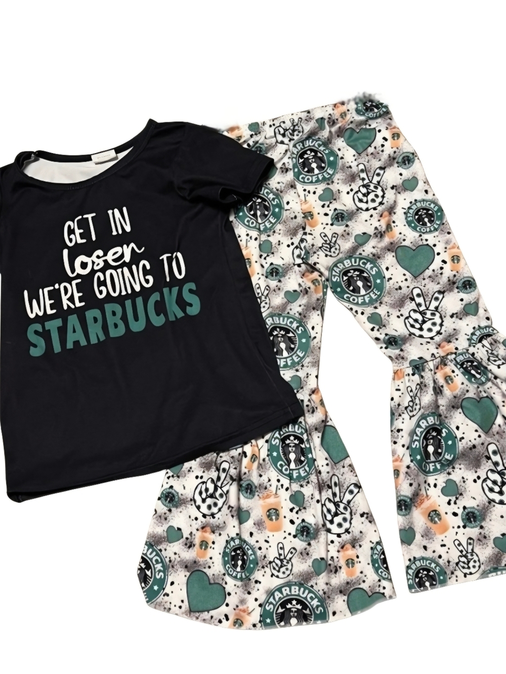 Get In Loser We're Going To Starbucks Boutique Set Girls Size 3T